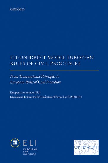 ELI – Unidroit Model European Rules of Civil Procedure