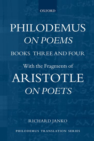Philodemus, On Poems, Books 3-4