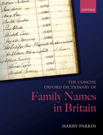 The Concise Oxford Dictionary of Family Names in Britain