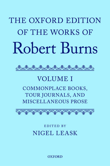 Volume I: Commonplace Books, Tour Journals, and Miscellaneous Prose