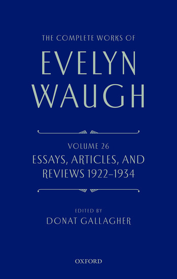 Essays, Articles, and Reviews 1922-1934